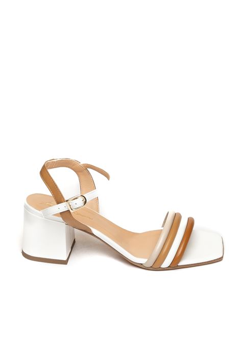 white nappa sandal FRANCO RUSSO | 3003NAPPA-BIANCO MULTI